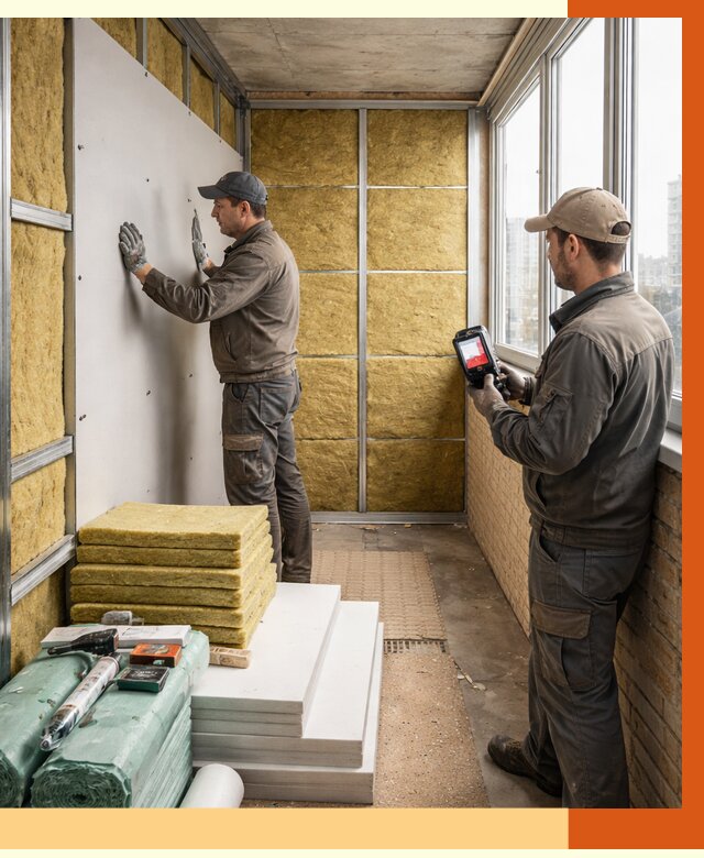 Утепление балкона в Краснодаре от 4644 руб. под ключ | ТепломастерКсд